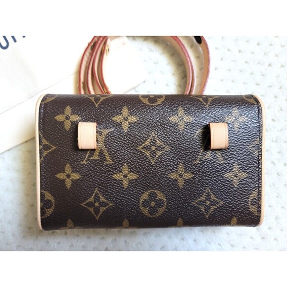 LOUIS VUITTON Pochette FLORENTINE Monogram Waist Bum Bag Crossbody Clutch EUC - Picture 4 of 16